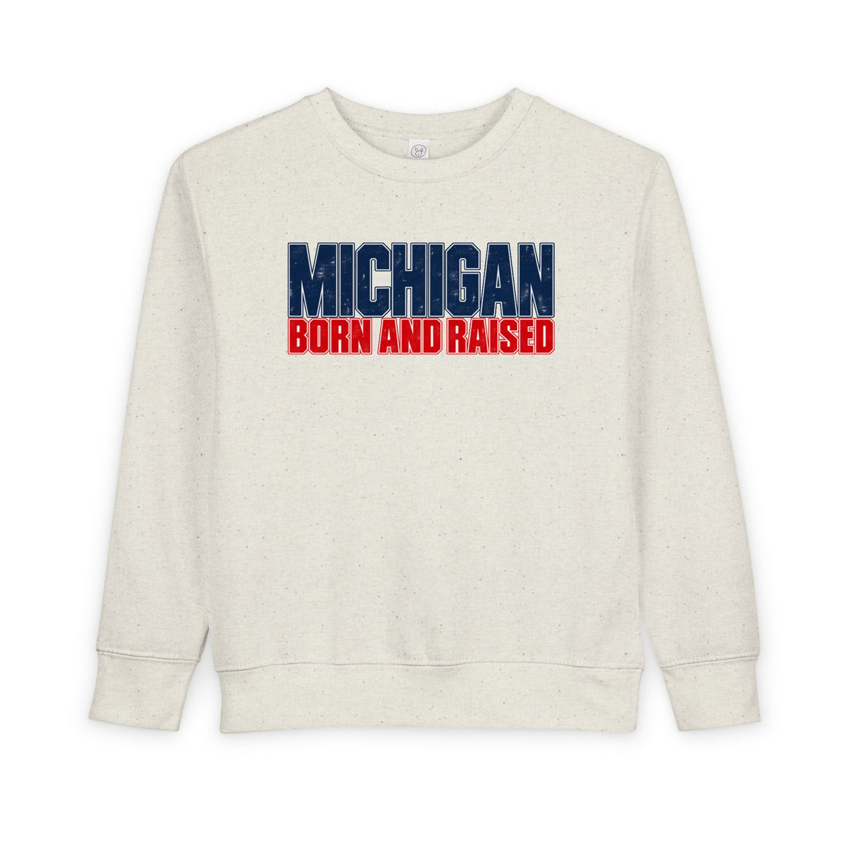 Michigan Born and Raised Modern Streetwear Unisex Toddler Sweatshirt