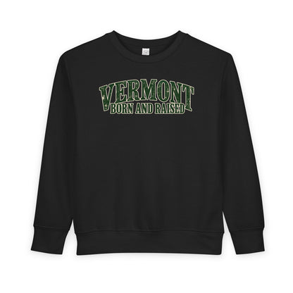 Vermont Born and Raised New England Heritage Unisex Toddler Sweatshirt