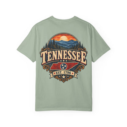 Tennessee Established 1796 Unisex Comfort Color 1717 Streetwear Graphic Tee