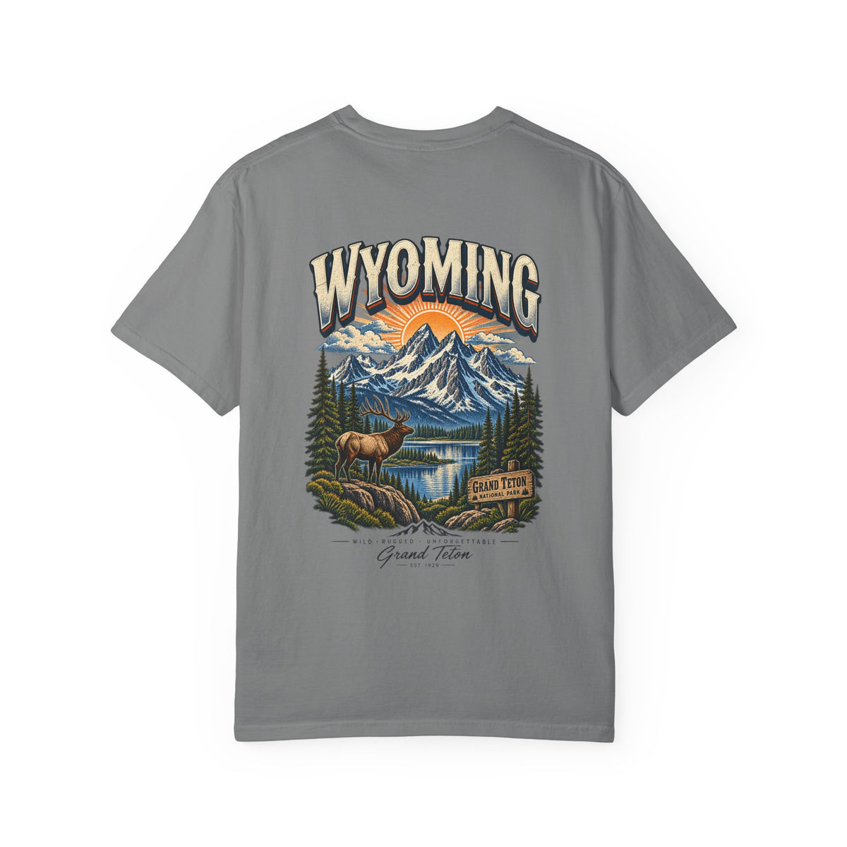 Grand Teton Wyoming Unisex Comfort Color 1717 Streetwear Graphic Tee