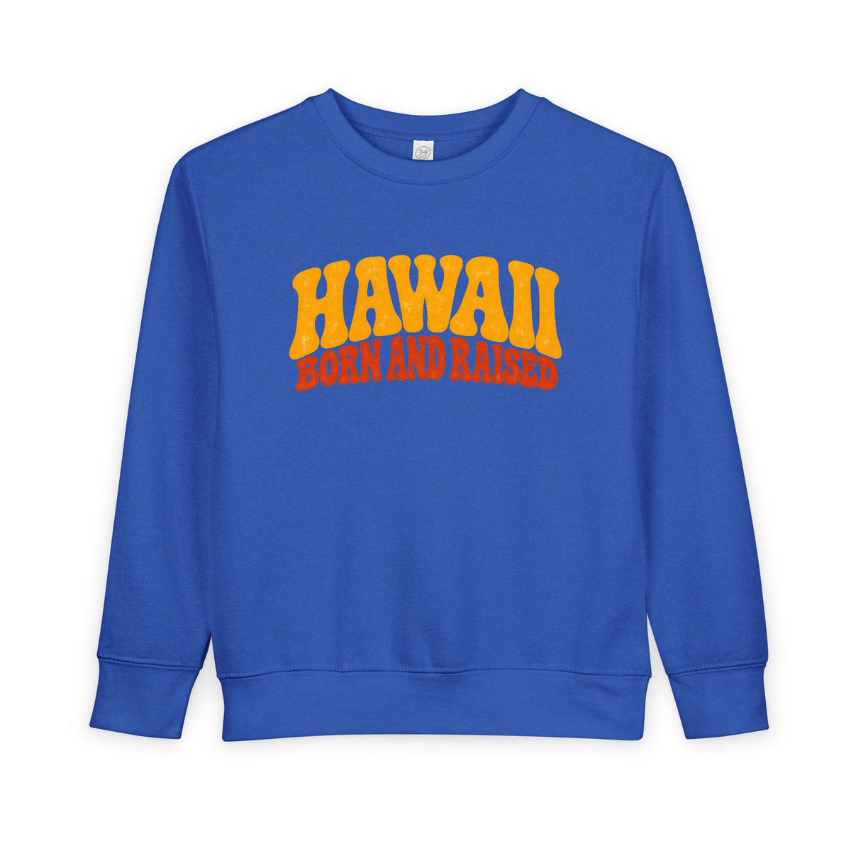 Hawaii Born and Raised Retro 1970s Unisex Toddler Sweatshirt