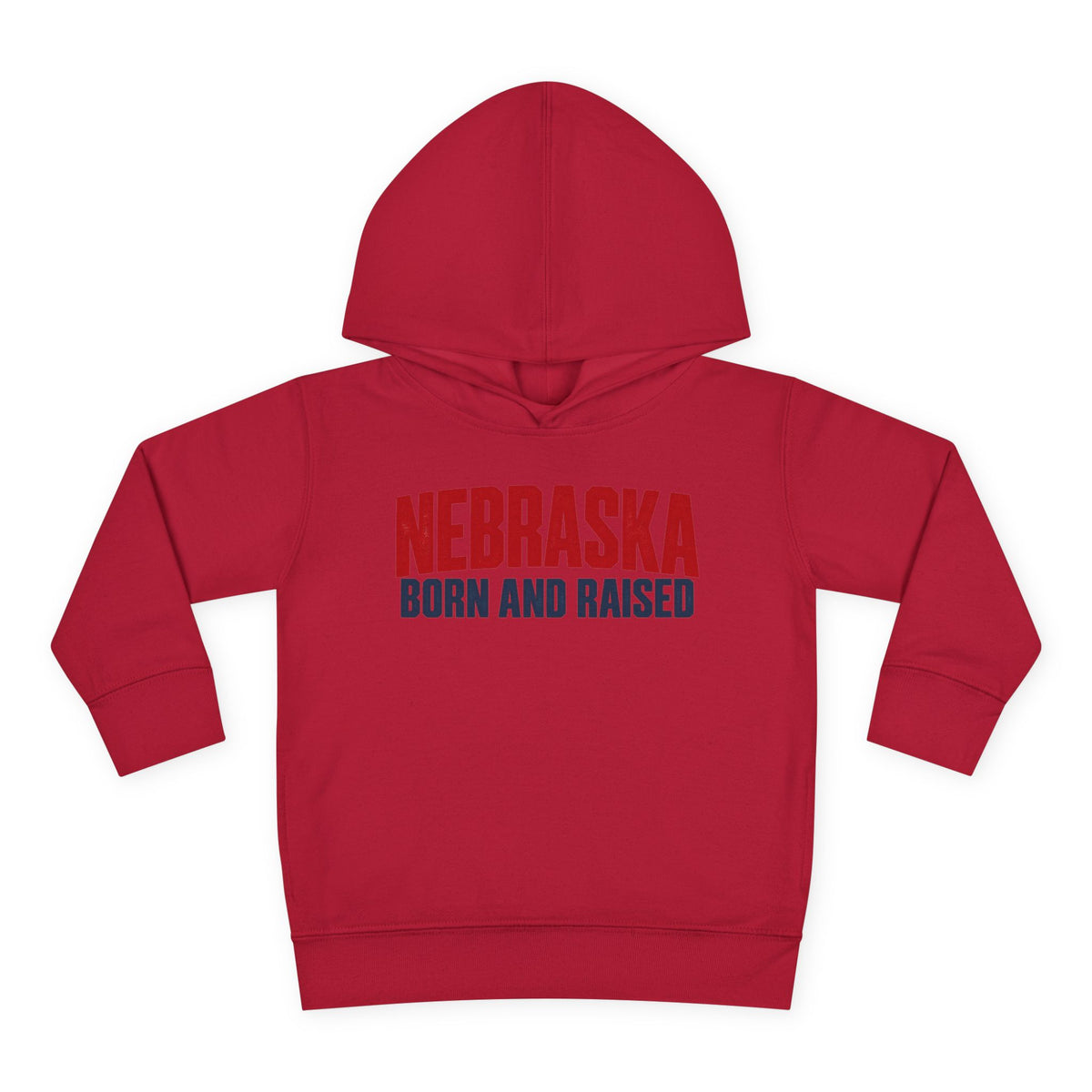Nebraska Born and Raised Minimal Heritage Unisex Toddler Pullover Fleece Hoodie