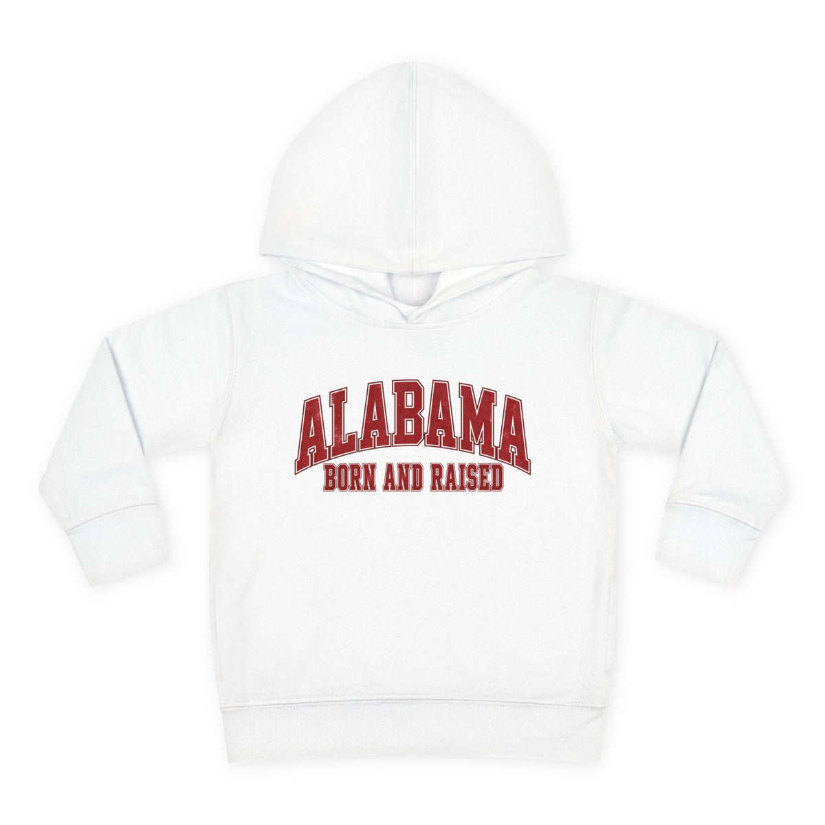 Alabama Born and Raised Collegiate Classic Unisex Toddler Pullover Fleece Hoodie