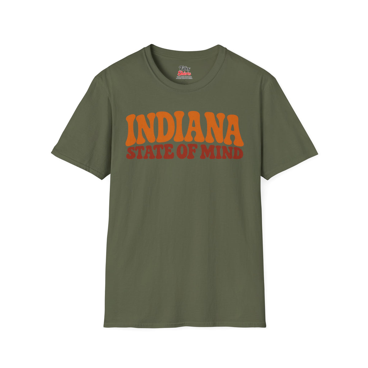 Indiana State of Mind Unisex Softstyle T Shirt State Name Graphic Tee