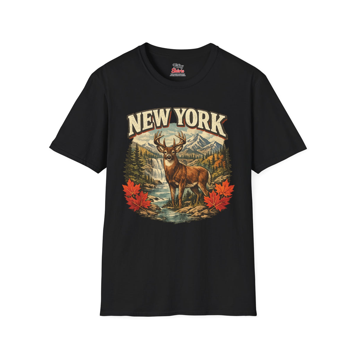 New York Wildlife Unisex Softstyle T Shirt State Pride Graphic Tee Collections FS03