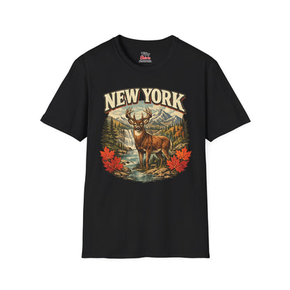 New York Wildlife Unisex Softstyle T Shirt State Pride Graphic Tee Collections FS03