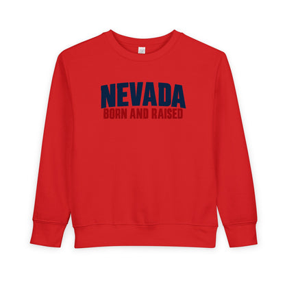 Nevada Born and Raised Minimal Heritage Unisex Toddler Sweatshirt