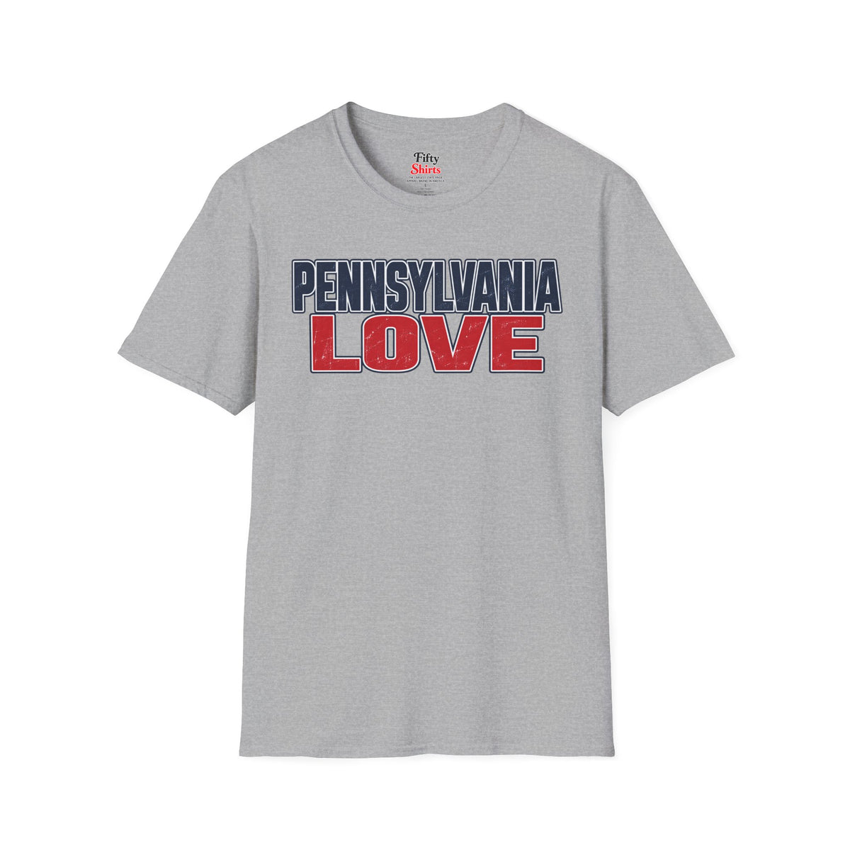Pennsylvania Love Unisex Softstyle T Shirt State Name Graphic Tee