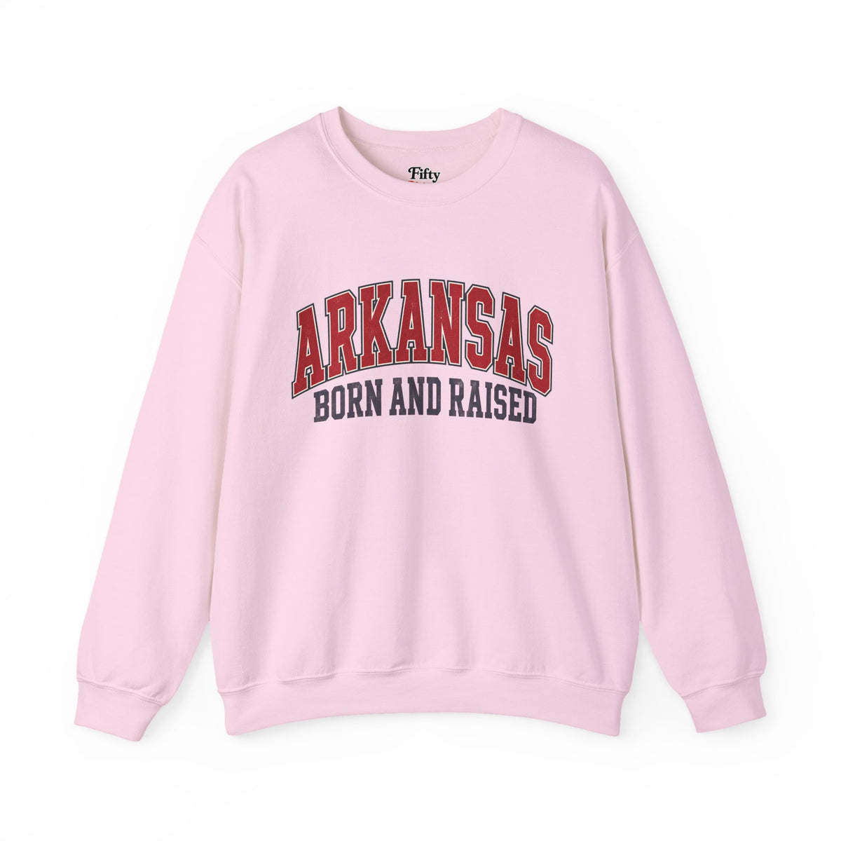 Arkansas Born and Raised Vintage Athletic Heritage Unisex Sweatshirt Graphic