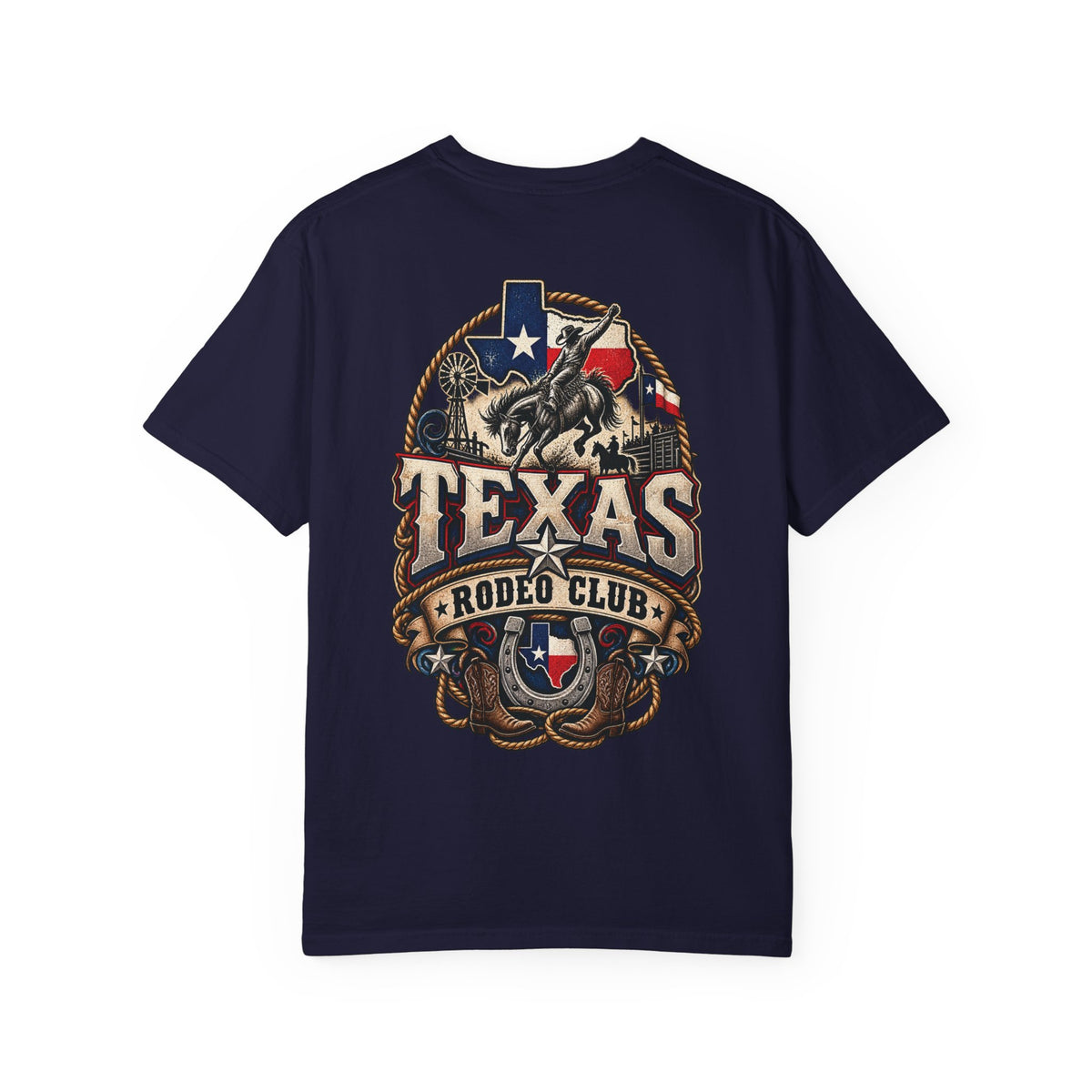 Texas Rodeo Club Unisex Comfort Color 1717 Streetwear Graphic Tee
