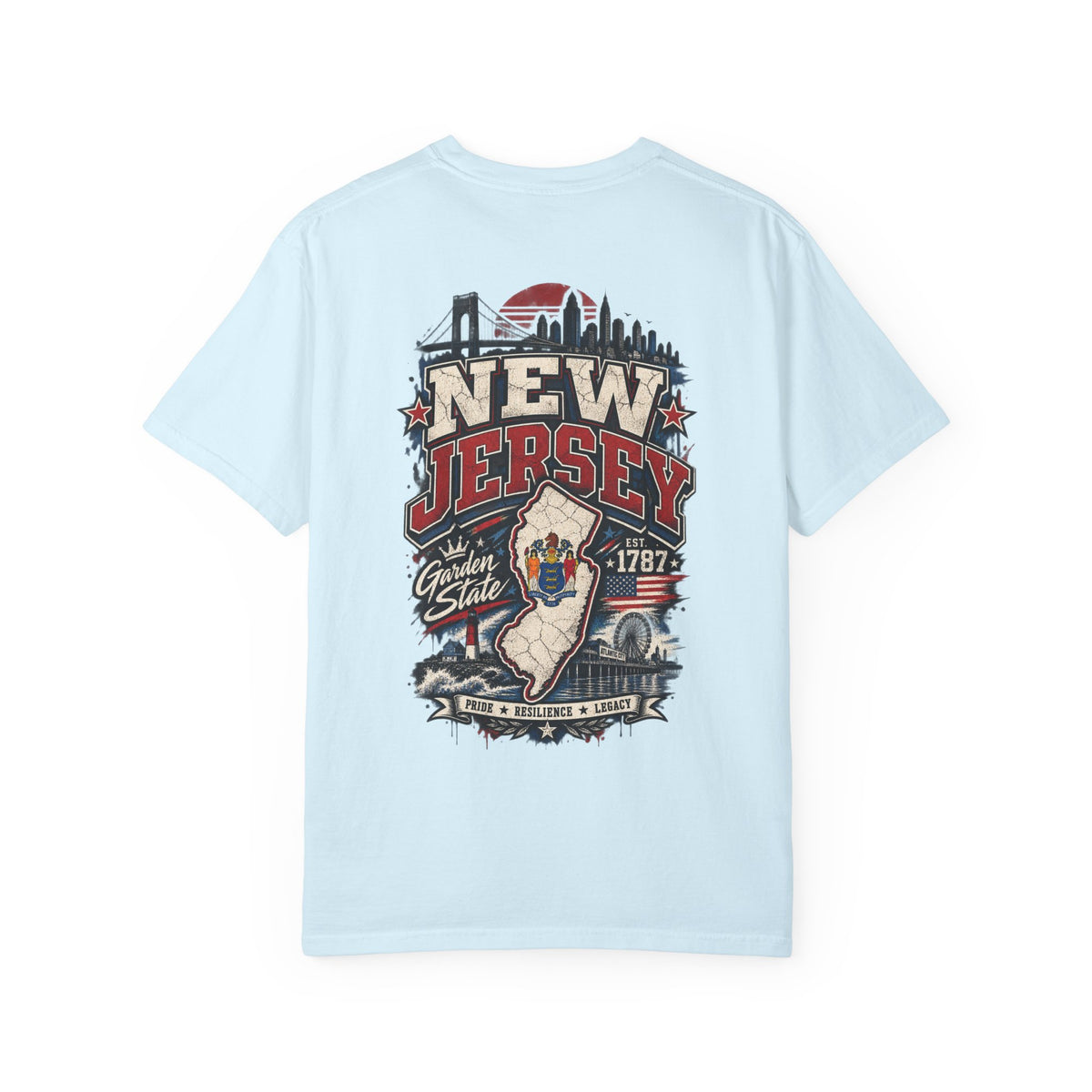 New Jersey Street Legacy Unisex Comfort Color 1717 Streetwear Graphic Tee