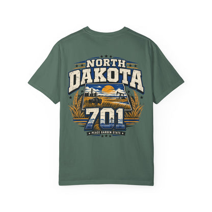 North Dakota 701 Unisex Comfort Color 1717 Streetwear Graphic Tee