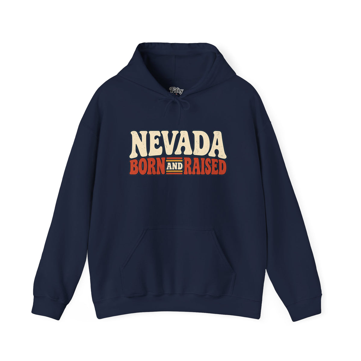 Nevada Born and Raised Retro 1970s Desert Unisex Hoodie Graphic