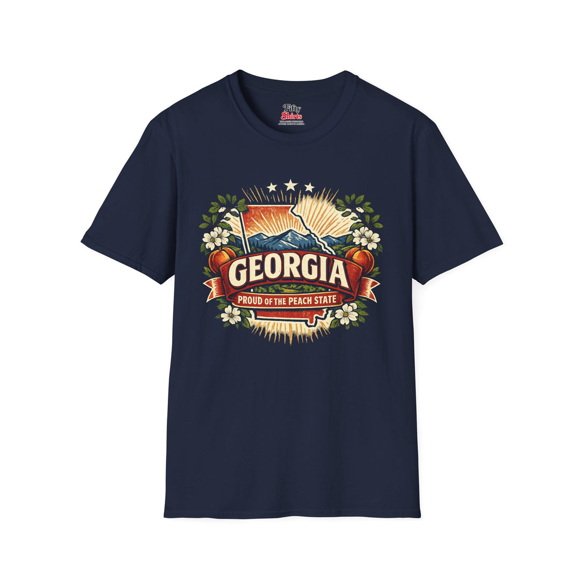 Georgia State Pride Unisex Softstyle T Shirt State Pride Graphic Tee Collections FS03