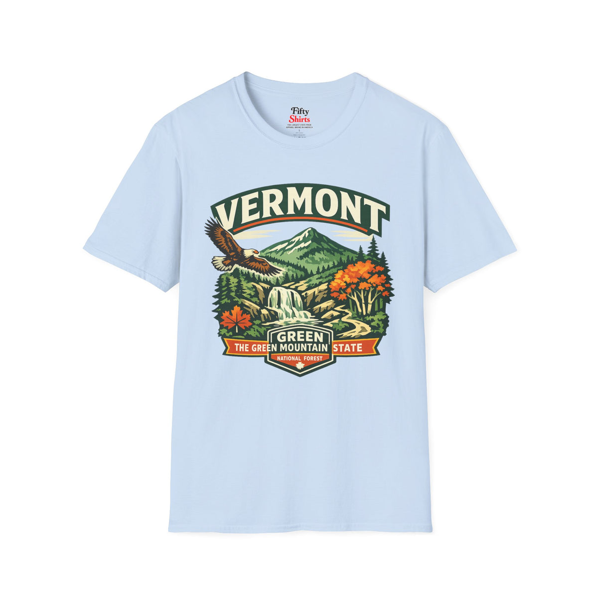 Vermont Green Mountain State Adventure Unisex Softstyle T Shirt State Pride Graphic Tee Collections FS03