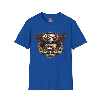 Wyoming Americana Eagle Unisex Softstyle T Shirt State Pride Graphic Tee Collections FS03