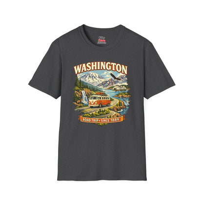 Washington Roadtrip Unisex Softstyle T Shirt State Pride Graphic Tee Collections FS03