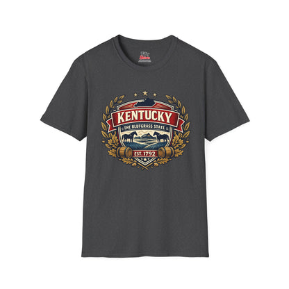Kentucky Heritage Badge Unisex Softstyle T Shirt State Pride Graphic Tee Collections FS03