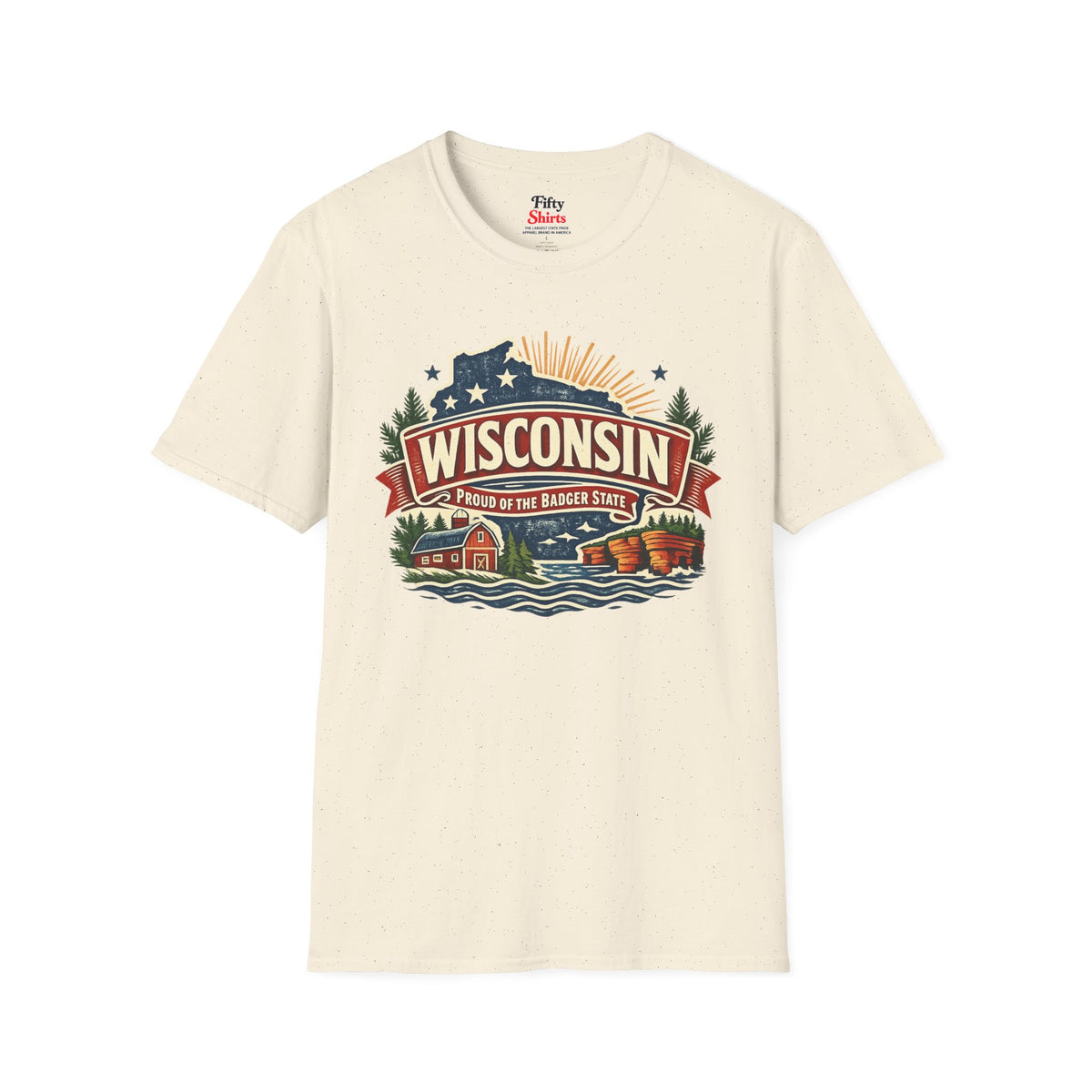 Wisconsin State Pride Unisex Softstyle T Shirt State Pride Graphic Tee Collections FS03