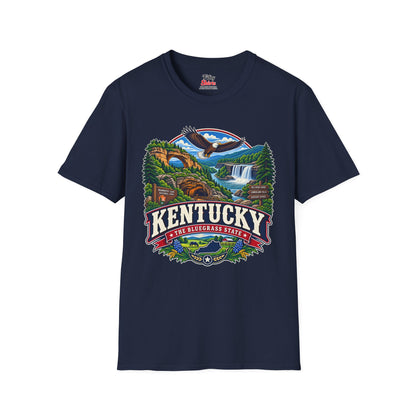 Kentucky Bluegrass State Adventure Unisex Softstyle T Shirt State Pride Graphic Tee Collections FS03