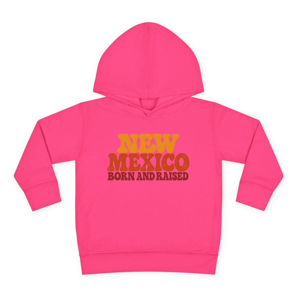 New Mexico Born and Raised 1970s Retro Unisex Toddler Pullover Fleece Hoodie
