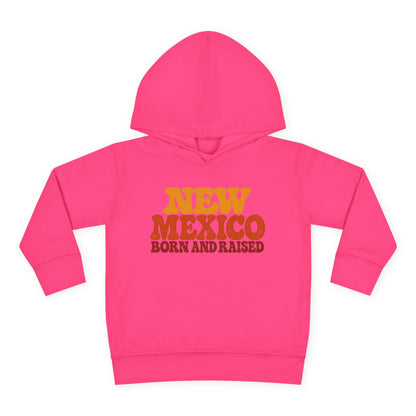 New Mexico Born and Raised 1970s Retro Unisex Toddler Pullover Fleece Hoodie