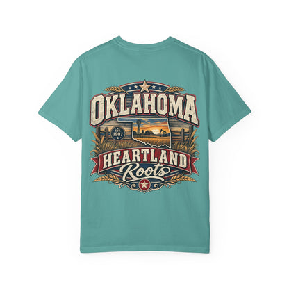 Oklahoma Heartland Roots Unisex Comfort Color 1717 Streetwear Graphic Tee