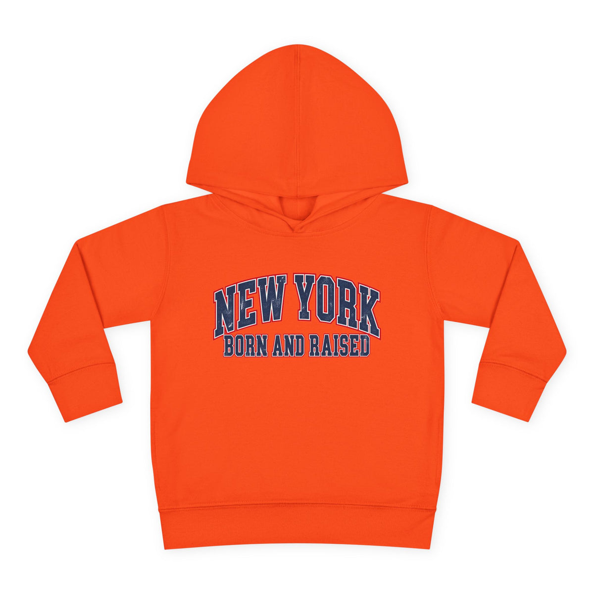 New York Born and Raised Vintage Athletic Heritage Unisex Toddler Pullover Fleece Hoodie Graphic