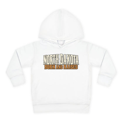 North Dakota Born and Raised Western Streetwear Unisex Toddler Pullover Fleece Hoodie