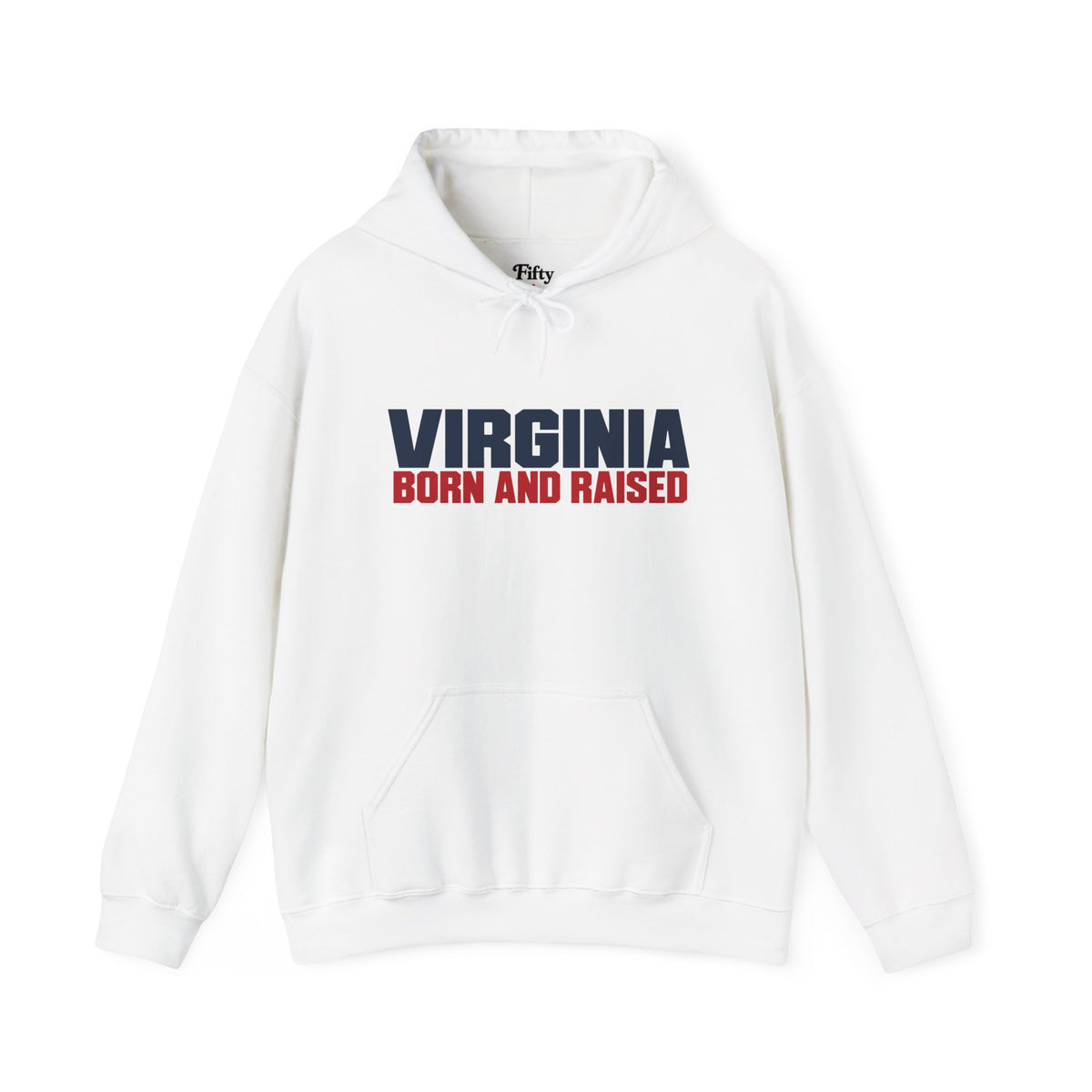 Virginia Born and Raised Minimal Modern Unisex Hoodie Graphic
