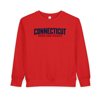 Connecticut Born and Raised Minimal Heritage Unisex Toddler Sweatshirt