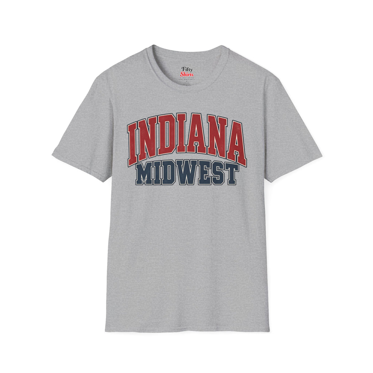 Indiana Midwest Unisex Softstyle T Shirt State Name Graphic Tee