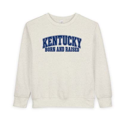 Kentucky Born and Raised Classic Collegiate Unisex Toddler Sweatshirt