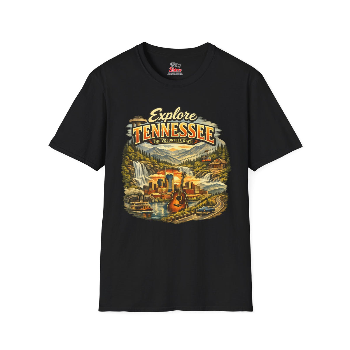 Explore Tennessee Unisex Softstyle T Shirt State Pride Graphic Tee Collections FS03