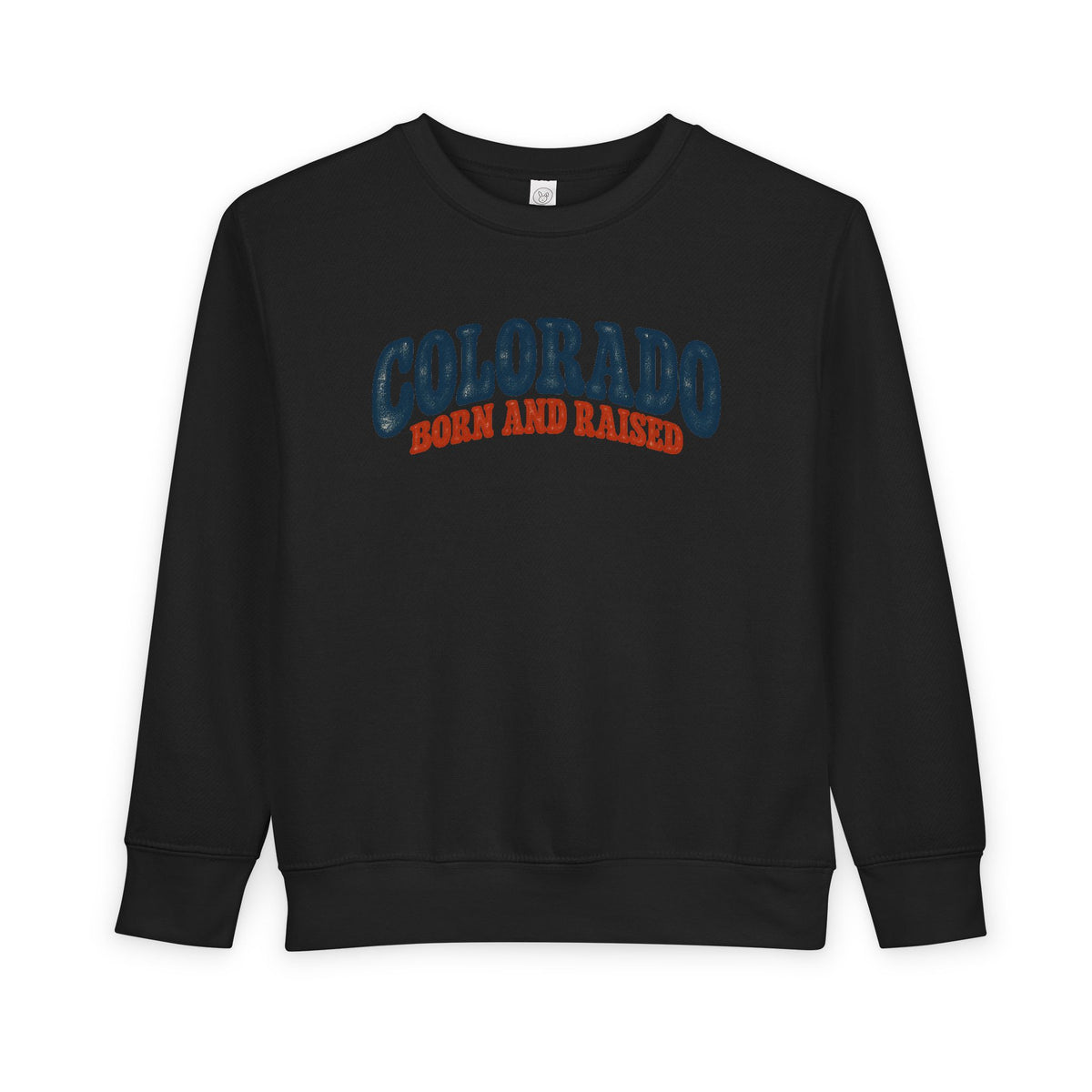 Colorado Born and Raised Retro 1970s Unisex Toddler Sweatshirt