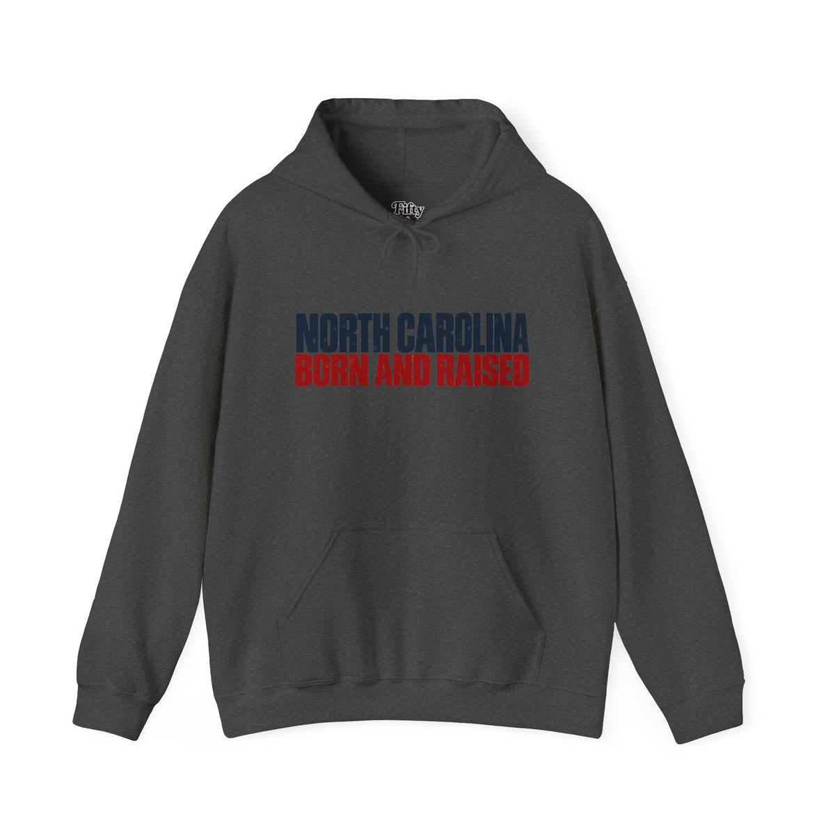 North Carolina Born and Raised Southern Streetwear Unisex Hoodie Graphic