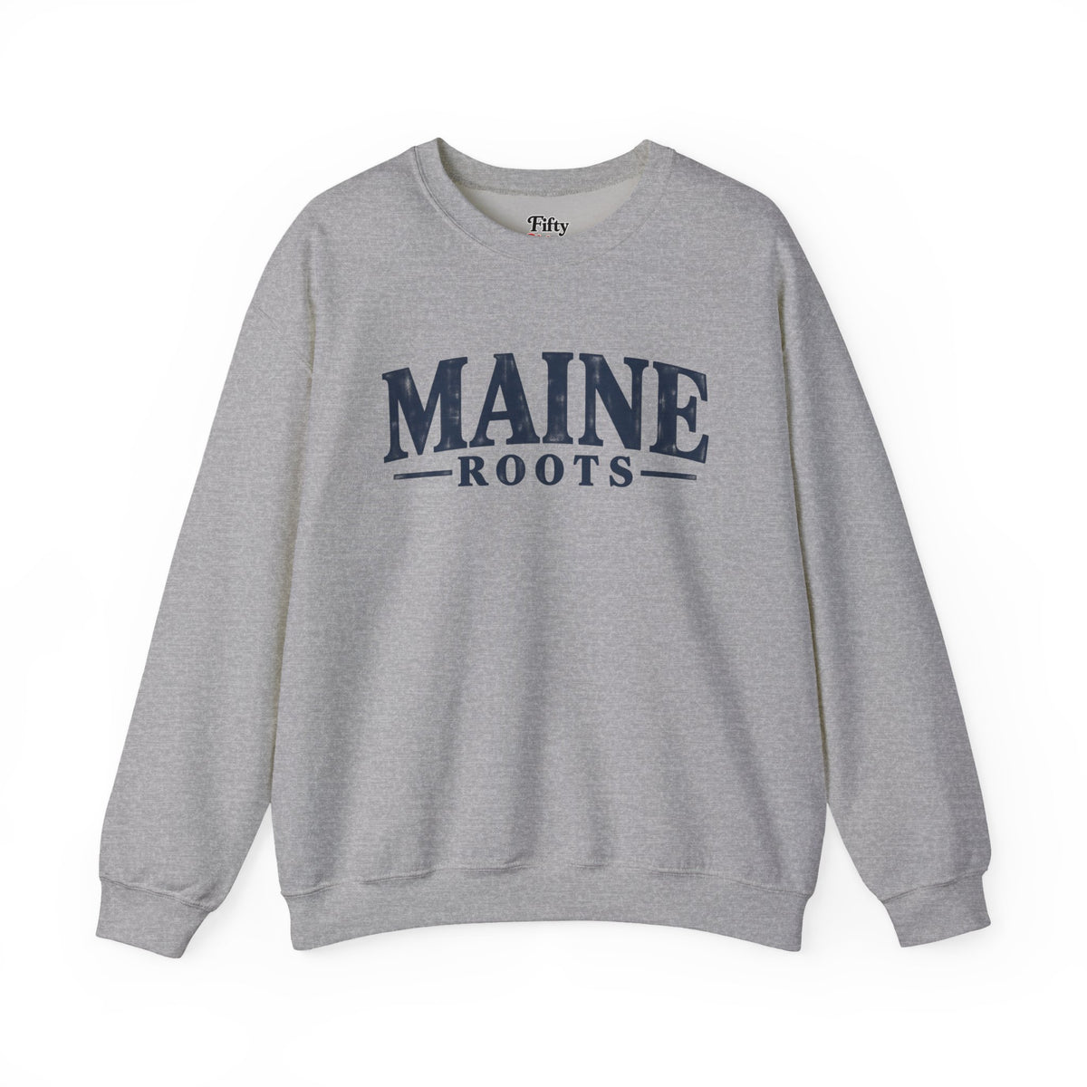 Maine Roots Unisex Crewneck Sweatshirt State Name Graphic
