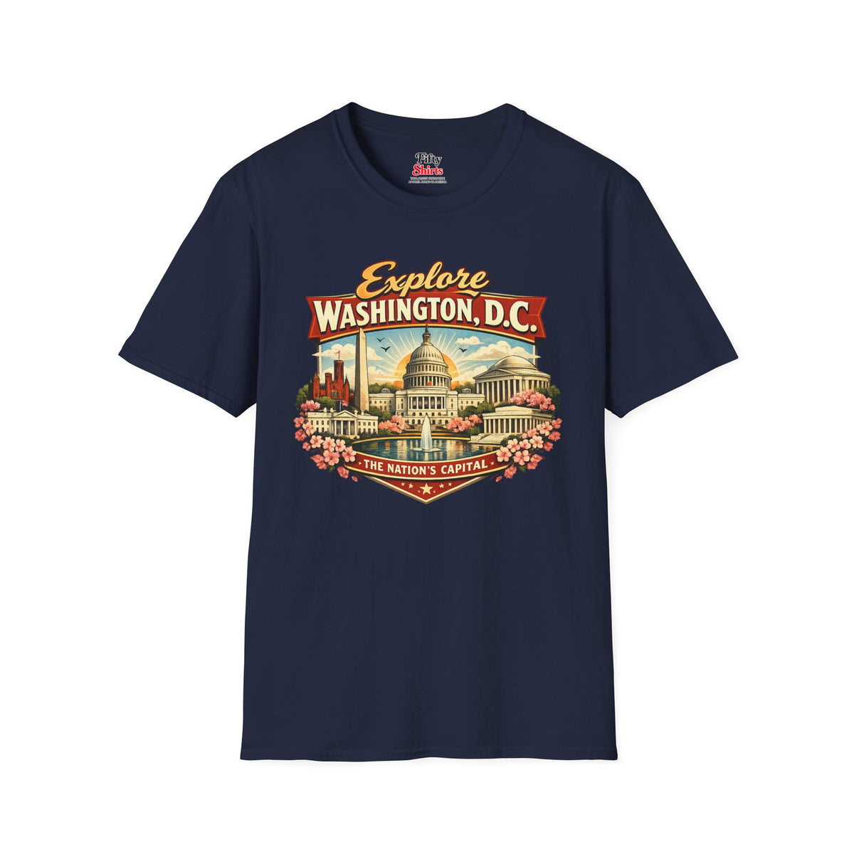 Explore Washington D.C. Unisex Softstyle T Shirt State Pride Graphic Tee Collections FS03