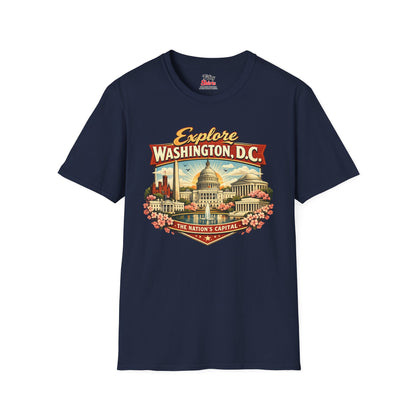 Explore Washington D.C. Unisex Softstyle T Shirt State Pride Graphic Tee Collections FS03