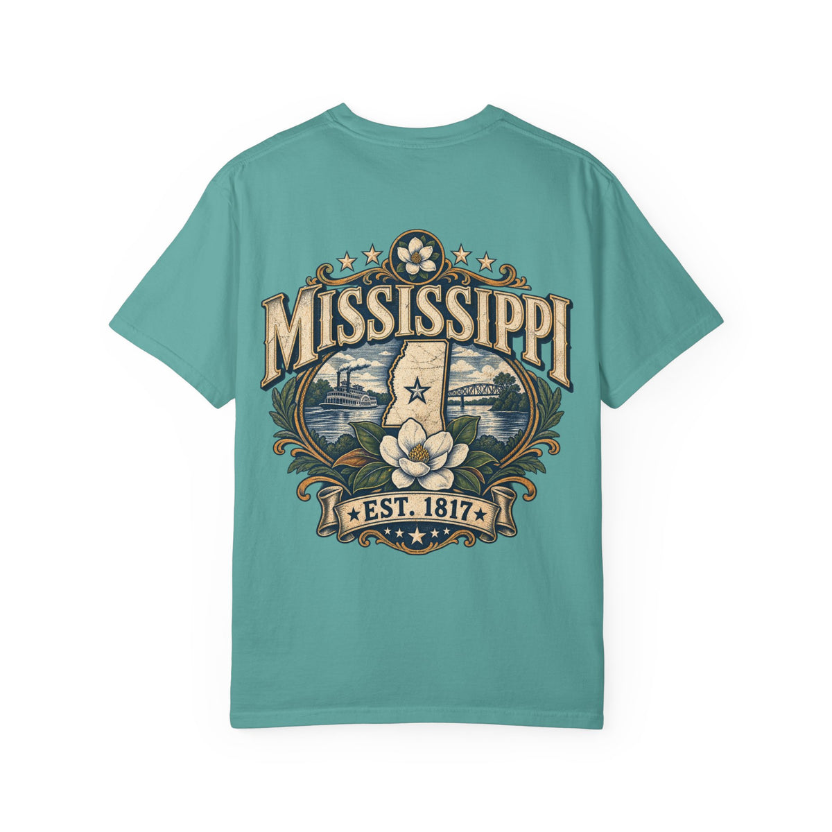 Mississippi Established 1817 Unisex Comfort Color 1717 Streetwear Graphic Tee