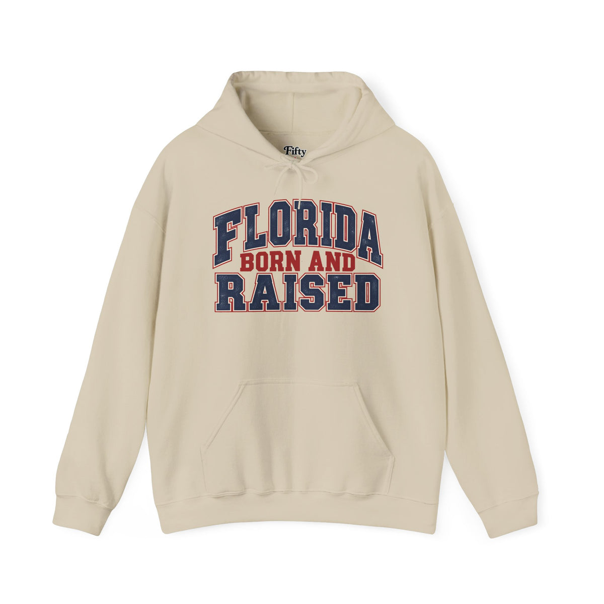 Florida Born and Raised Unisex Hoodie State Name Graphic