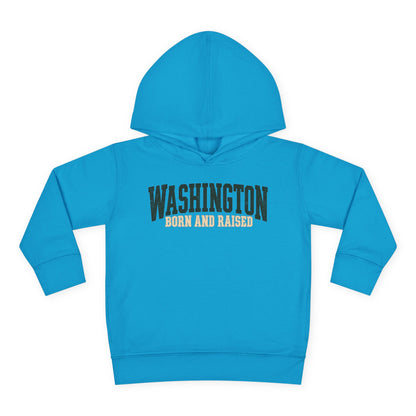 Washington Born and Raised Pacific Northwest Heritage Unisex Toddler Pullover Fleece Hoodie