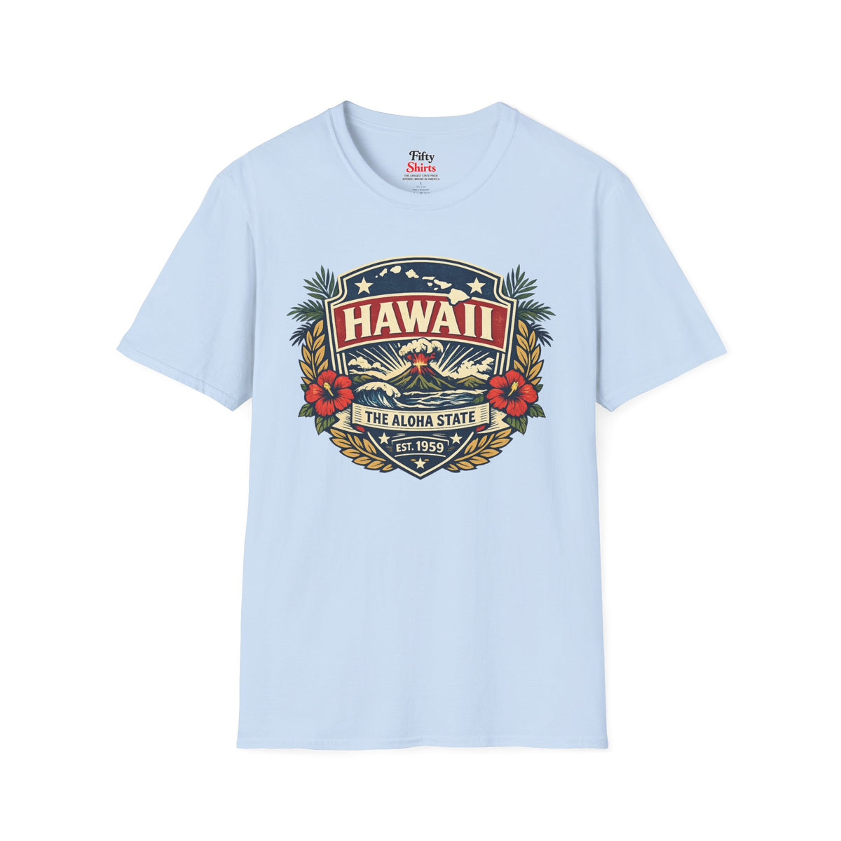 Hawaii Heritage Badge Unisex Softstyle T Shirt State Pride Graphic Tee Collections FS03