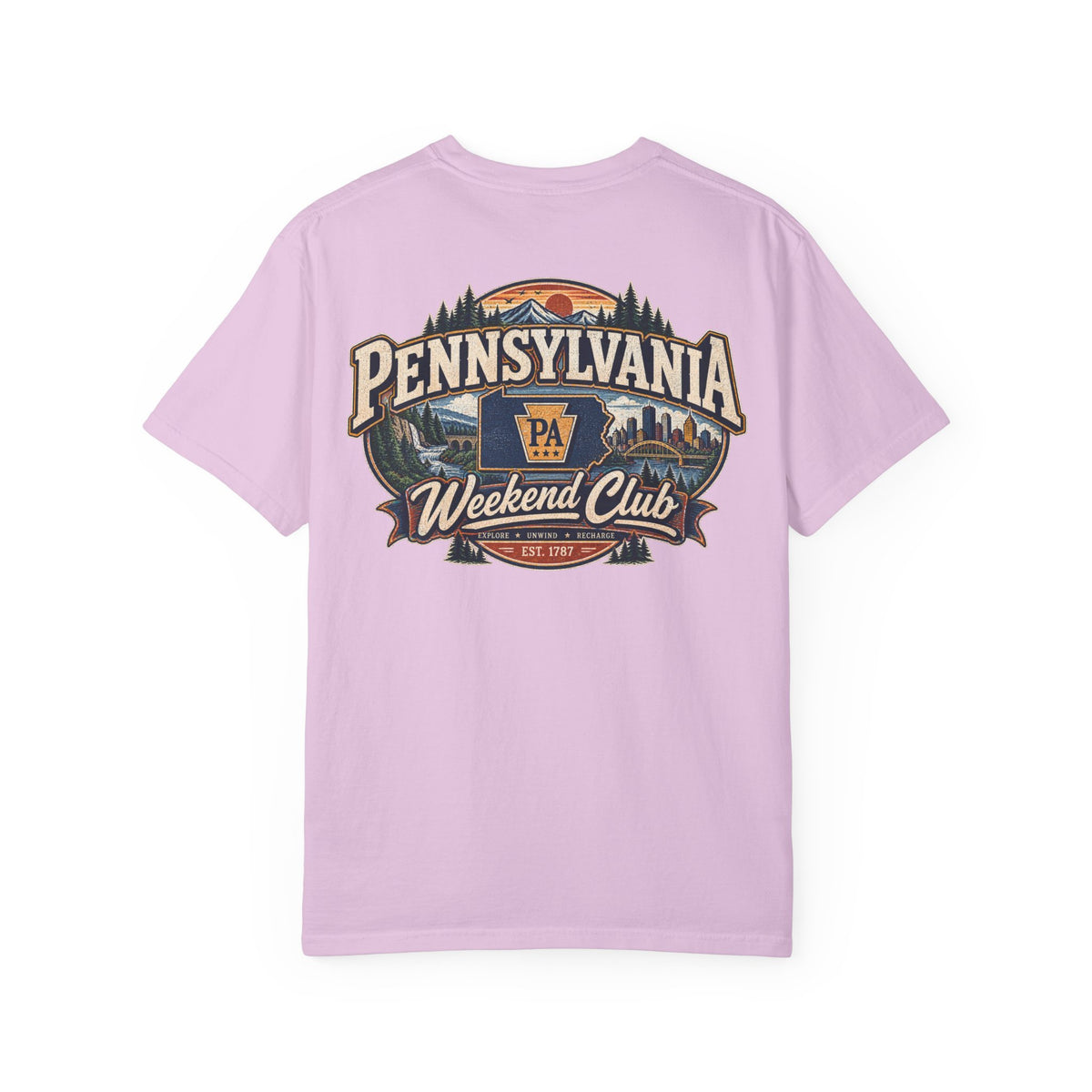 Pennsylvania Weekend Club Unisex Comfort Color 1717 Streetwear Graphic Tee