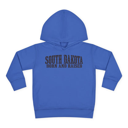 South Dakota Born and Raised Western Heritage Unisex Toddler Pullover Fleece Hoodie