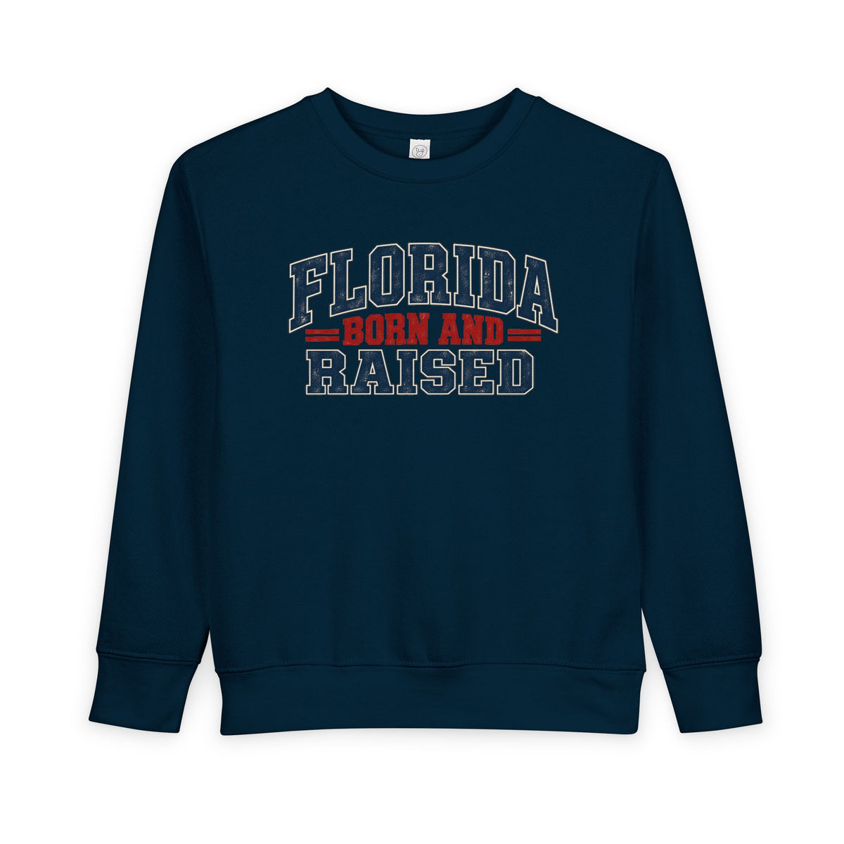 Florida Born and Raised Rustic Americana Unisex Toddler Sweatshirt