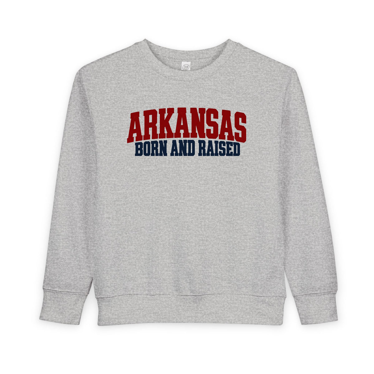 Arkansas Born and Raised Rugged Workwear Unisex Toddler Sweatshirt