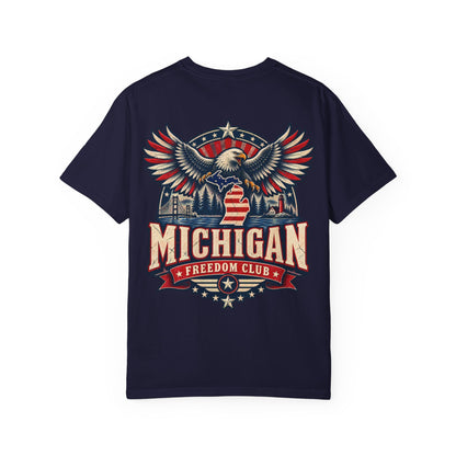 Michigan Freedom Club Unisex Comfort Color 1717 Streetwear Graphic Tee
