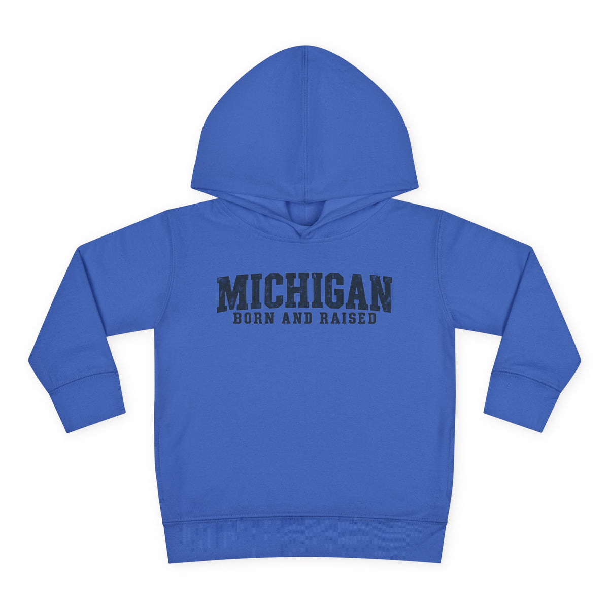 Michigan Born and Raised Rustic Midwest Unisex Toddler Pullover Fleece Hoodie