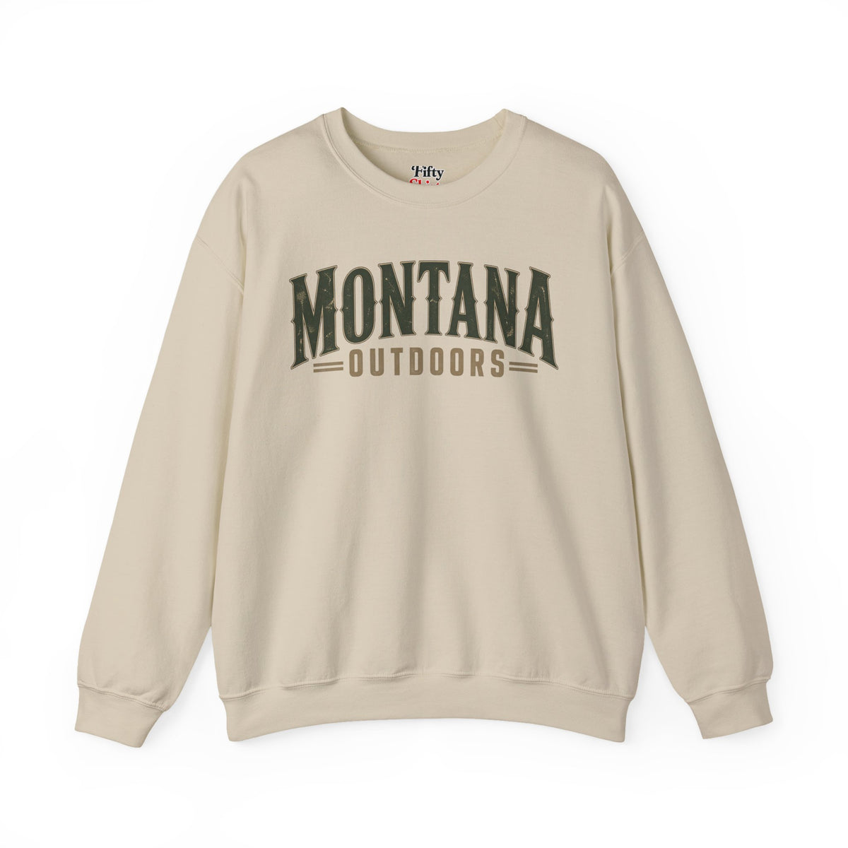 Montana Outdoors Unisex Crewneck Sweatshirt State Name Graphic